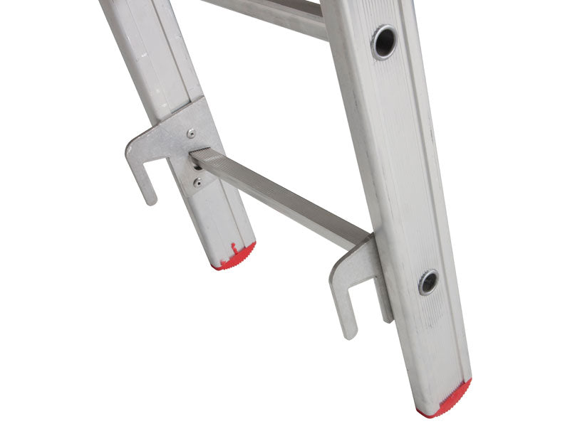 Escalo Industriële Tweedelige schuifladder 2x14 - Werkhoogte 7.25m - LG2X14