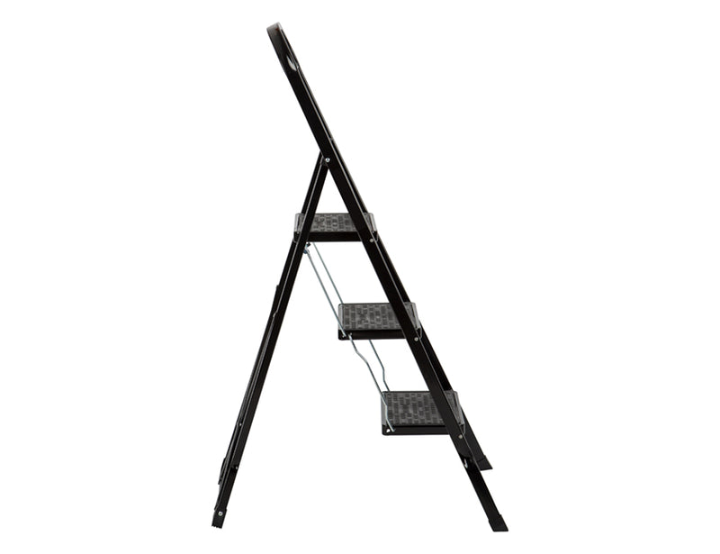 Escalo Keukentrap met hoge beugel Color Step zwart 3 treden - L423HN