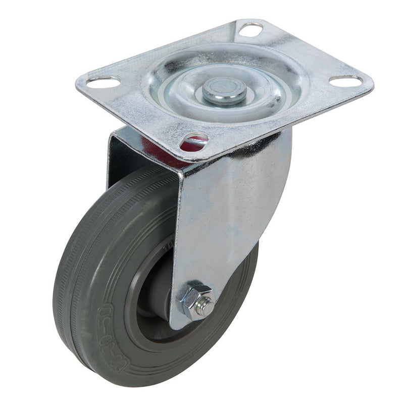 Fixman Zwenkwiel Rubber - 100 mm - 70 kg - 443003