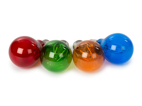 HQ Power Gekleurde Led-gloeilampen - A60 - Gekleurd glas - 4 st - E27 - HQPL22031
