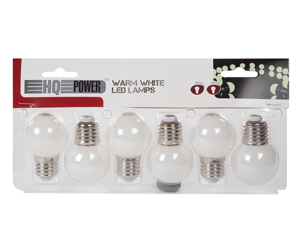 HQ Power Warmwitte reservelampen - 6 st - E27 - HQPL11022