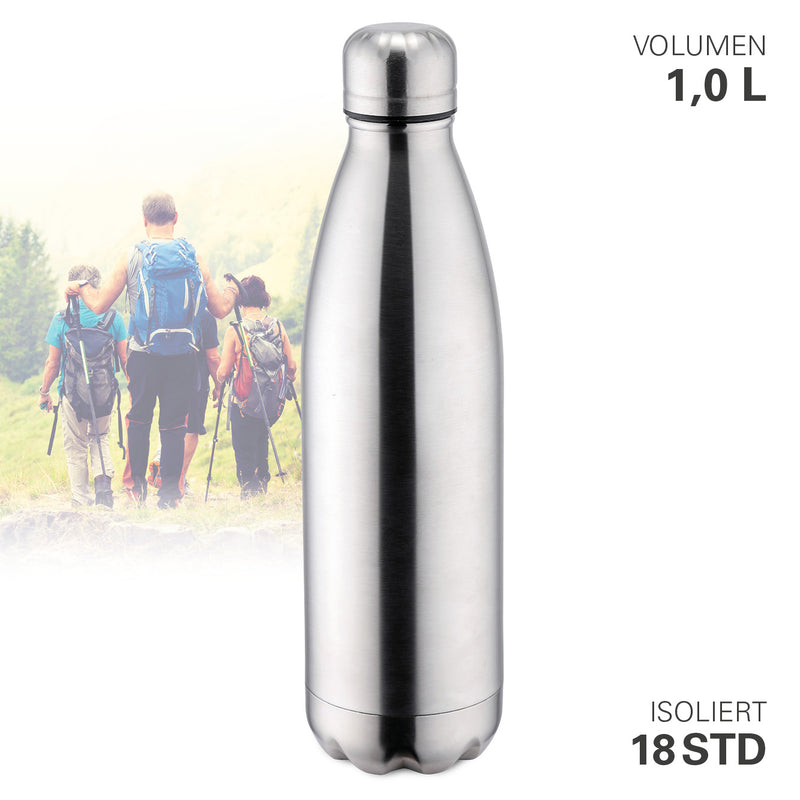 Karl Weis Thermosfles RVS vacuüm geïsoleerd 1L