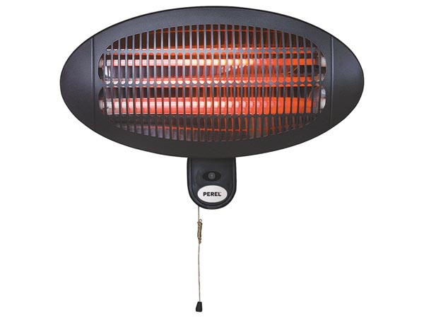 Perel Elektrische terrasverwarmer - muurbevestiging - 2000 W - PHW2000