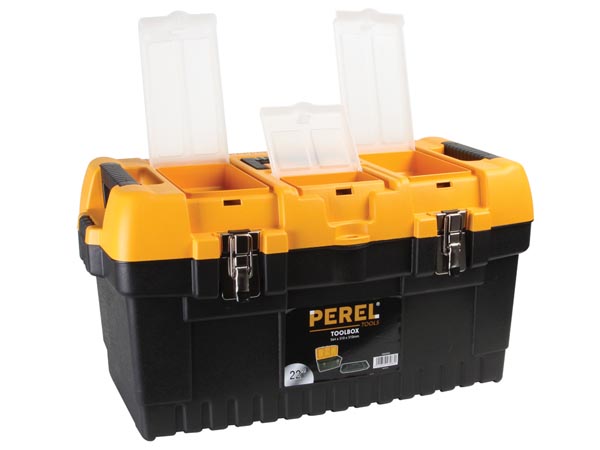 Perel Gereedschapskoffer met metalen sloten - 564 x 310 x 310 mm - OM22M