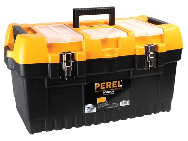 Perel Gereedschapskoffer met metalen sloten - 564 x 310 x 310 mm - OM22M