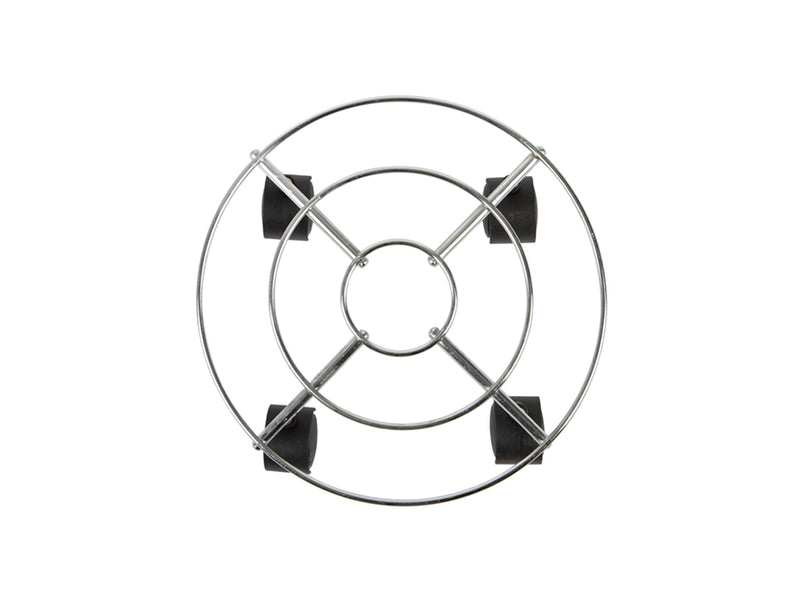 Practo Garden Plantenroller chroom met rem 30 cm - 60 kg - R071