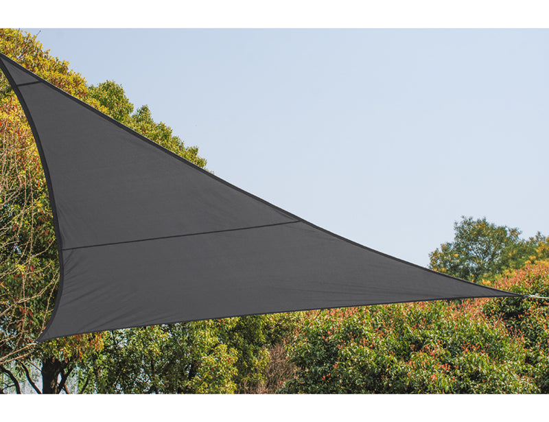 Practo Garden Schaduwzeil driehoek - PE - donkergrijs - 5 x 5 x 5 m - SZ012GF