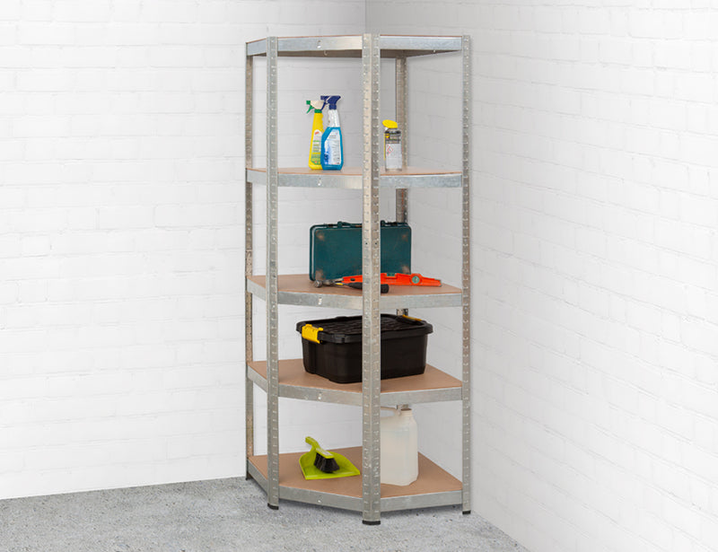 Practo Home Heavy Duty Opbergrek hoek hout/galva  - M841