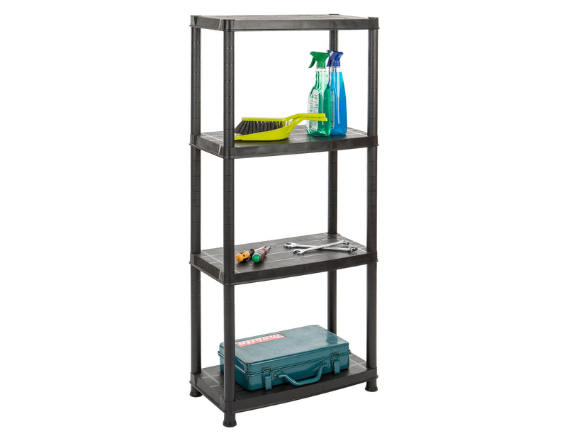 Practo Home Kunststof opbergrek Plasti Rack 063N met 4 legborden 130 x 61 x 31 cm - X063N