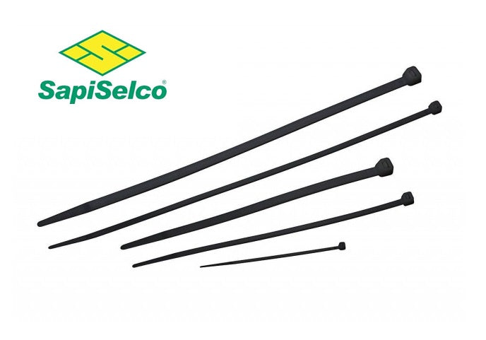 Sapiselco Kabelbinders Zwart - 280 x 4,5mm - Tie Wraps - 100 stuks