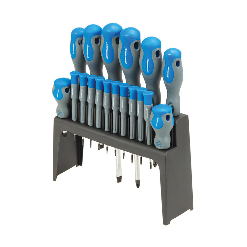 Silverline 18 delige soft-grip schroevendraaier set - 633940