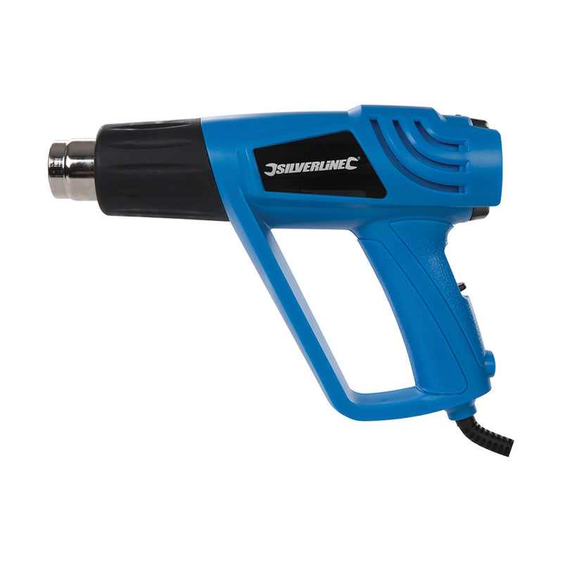 Silverline Heteluchtpistool verstelbaar 2000W incl. Accessoires - 908579