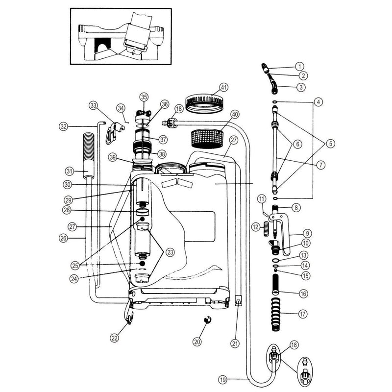 Talen Tools Rugsproeier - Rugspuit professioneel 16 L - PDS16