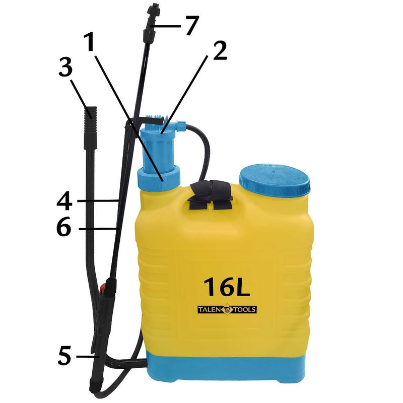 Talen Tools Rugsproeier - Rugspuit professioneel 16 L - PDS16