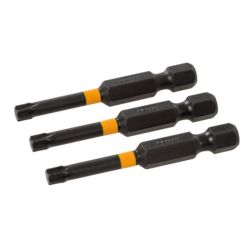 Triton Torx impact schroefbit T25 - 50 mm - 3 stuks - 749199
