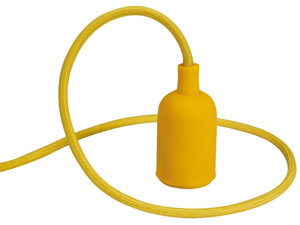Vellight Design lamphouder met textielkabel - geel - LAMPH01Y