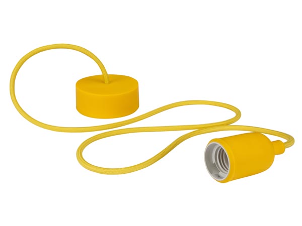 Vellight Design lamphouder met textielkabel - geel - LAMPH01Y