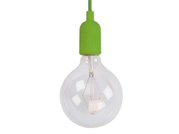 Vellight Design lamphouder met textielkabel - groen - LAMPH01GR
