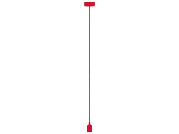 Vellight Design lamphouder met textielkabel - rood - LAMPH01R