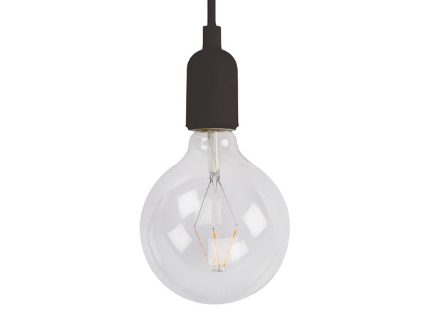 Vellight Design lamphouder met textielkabel - zwart - LAMPH01B