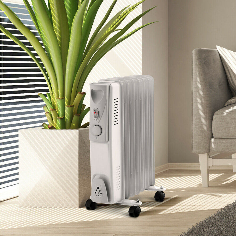 Warm Tech Oliebadradiator 1500W - 7 elementen - WTRBH1507