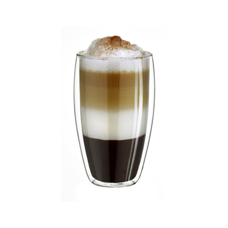 Creano Dubbelwandige Koffieglazen - theeglazen 400ml in thermisch glas - set van 4 stuks - Handgemaakt