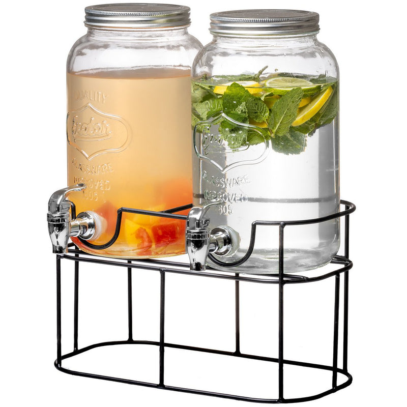 Sareva Drankdispenser - met houder - 2 x 3 Liter - 164387