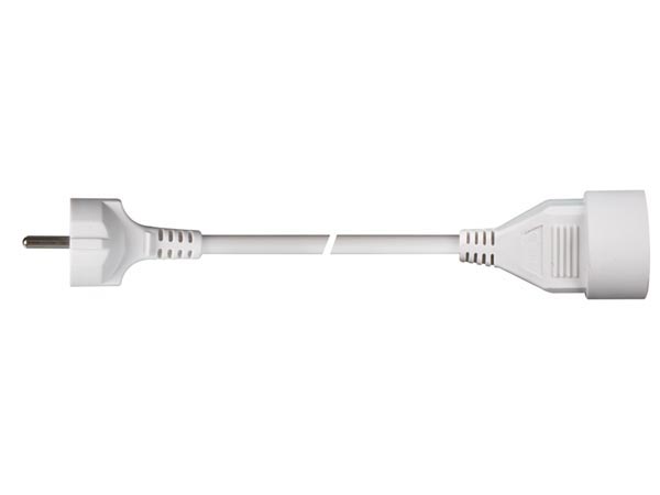 Perel Verlengkabel - verlengsnoer 3 m - 3G1.5 - wit - Penaarde - EC03