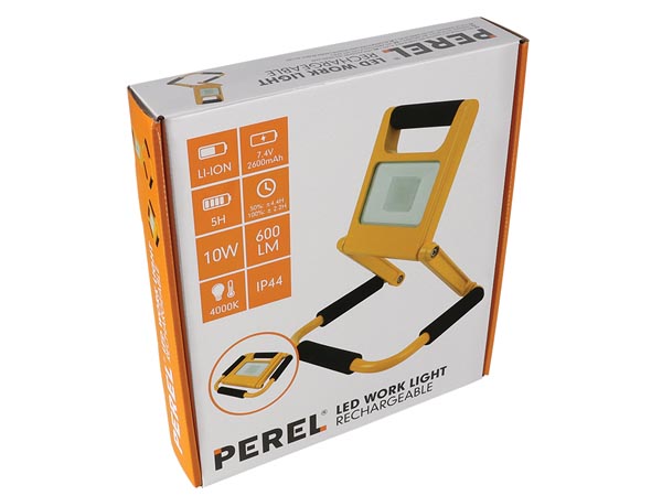 Perel Herlaadbare LED-Werklamp - Slank design - 10 W - 4000 K - EWL421NW-R