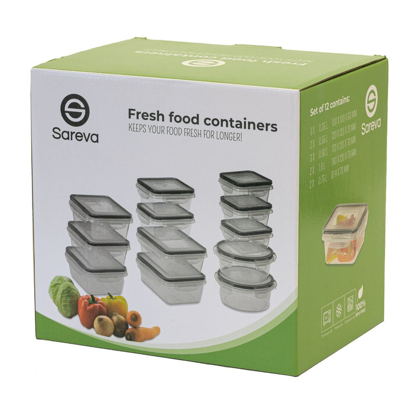 Sareva Vershoudbakjes Clip & Fresh 12-Delig - 141609