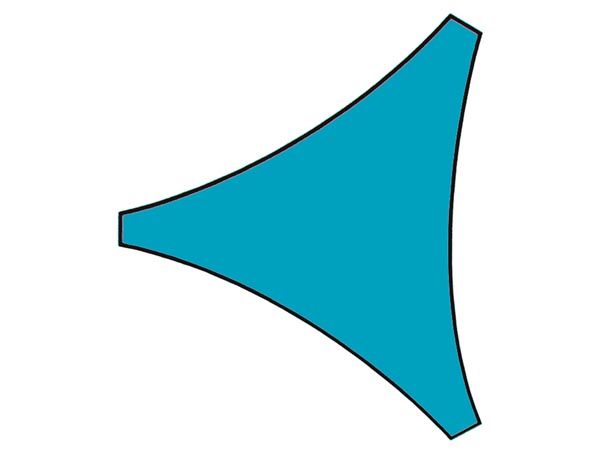 Perel Zonnezeil schaduwzeil - Driehoek - 5 x 5 x 5 m - Kleur: Hemelsblauw - GSS3500BL