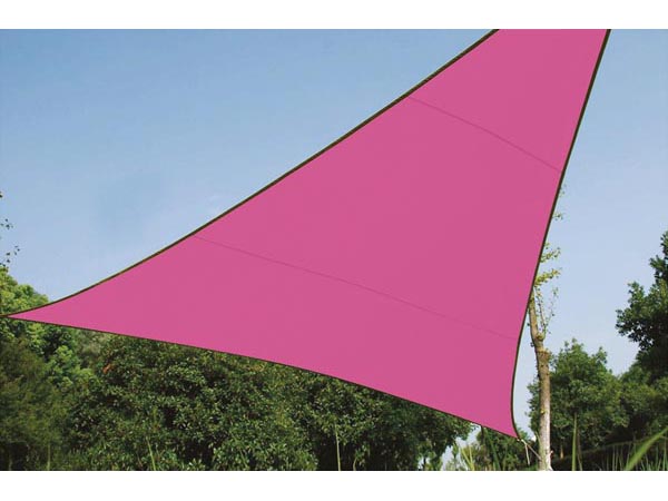 Perel Zonnezeil schaduwzeil - Driehoek - 5 x 5 x 5 m - Kleur: Fuchsia - GSS3500FU