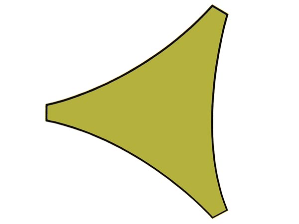 Perel Zonnezeil schaduwzeil - Driehoek - 5 x 5 x 5 m - Kleur: Lichtgroen - GSS3500LG