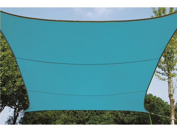 Perel Zonnezeil schaduwzeil - Vierkant - 5 x 5 m - Kleur: Hemelsblauw - GSS4500BL