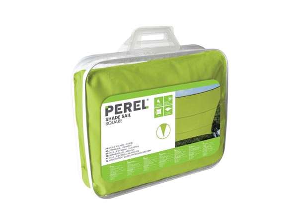 Perel Zonnezeil schaduwzeil - Vierkant - 5 x 5 m - Kleur: Lichtgroen - GSS4500LG