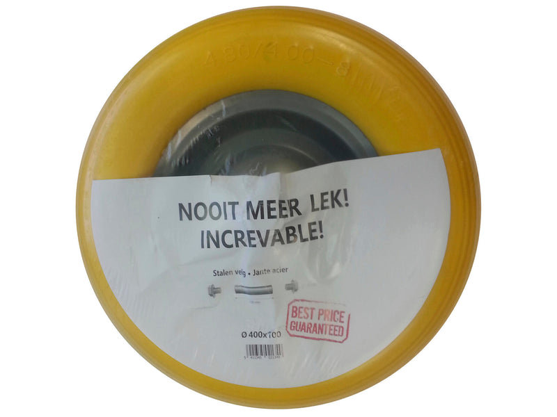 Vabor Kruiwagenwiel volle band compleet met metalen velg en kogellager - W20176