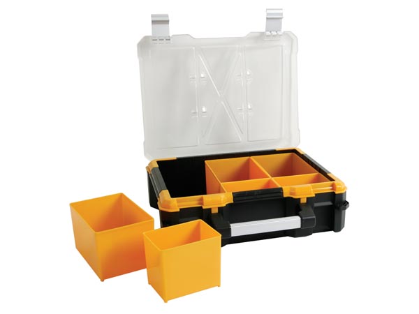 Perel Plastic Opbergkoffer met Verwijderbare Bakjes - 380 x 340 x 110 mm - OSC15