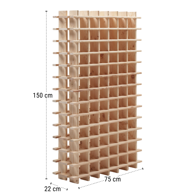 Astigarraga Wijnrek Rioja 78 flessen uitbreidbaar - 150 x 75 x 22 cm - RI7800.99